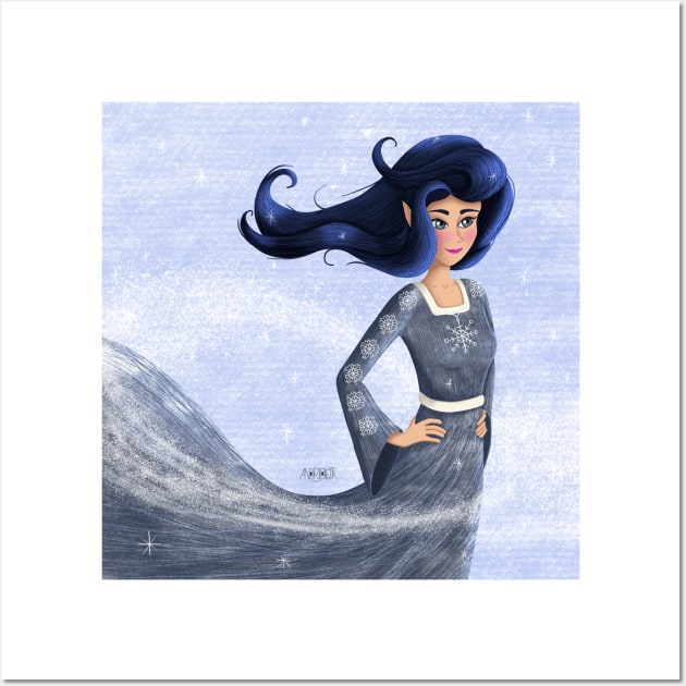 Winter girl Wall Art by andrioletta